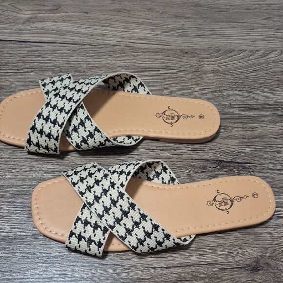 💲1️⃣0️⃣ Bundled ✔️Stylish Houndstooth Women's Sandals - Picture 6 of 14